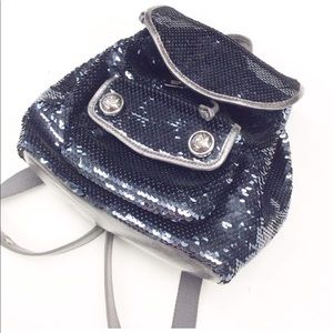 Coach Sequin Poppy Backpack in blue